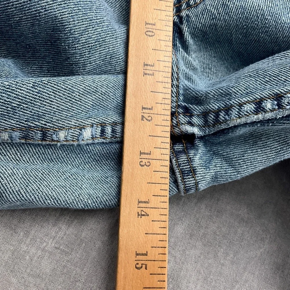Levis 550 Jeans Men 34W 30L Blue Fade Relaxed Black Bat Wing‎ Flaws VTG USA
